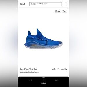 Curry 6 Team 'Royal Blue'